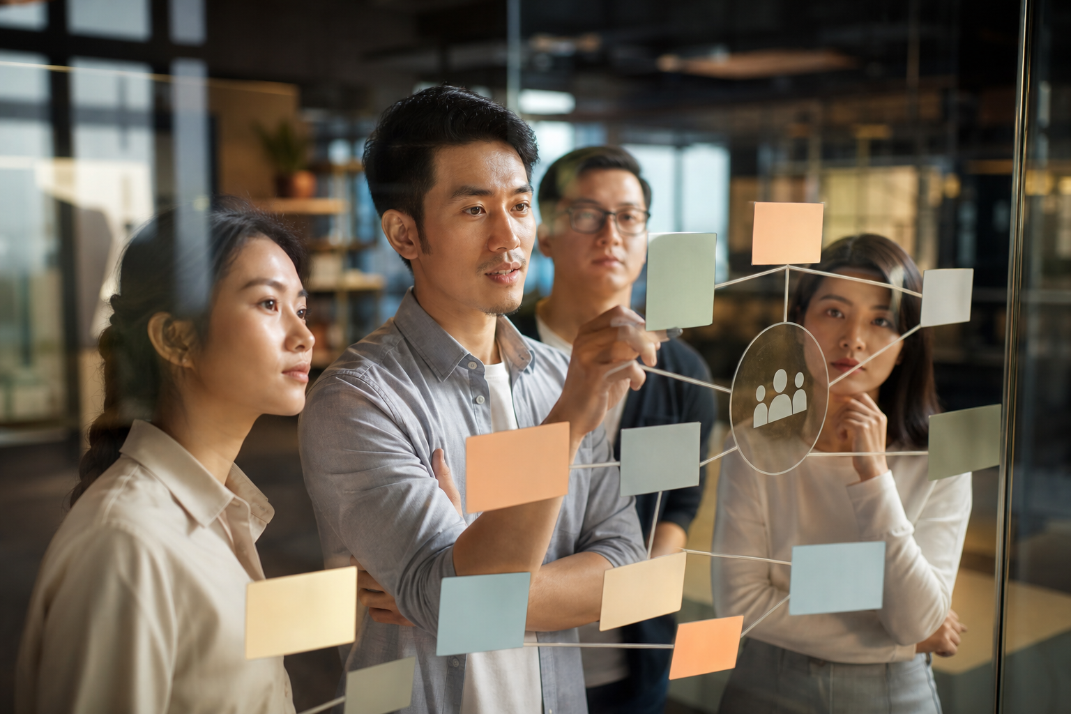 Đội ngũ marketing lập kế hoạch digital PR và xây backlink bền vững