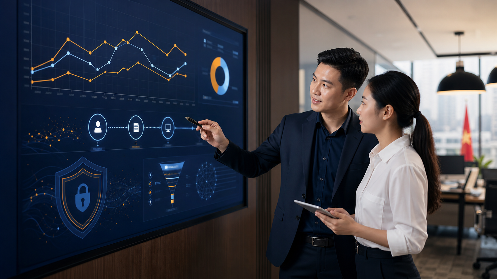 Nhóm marketing phân tích hành trình chuyển đổi từ SEO bằng GA4