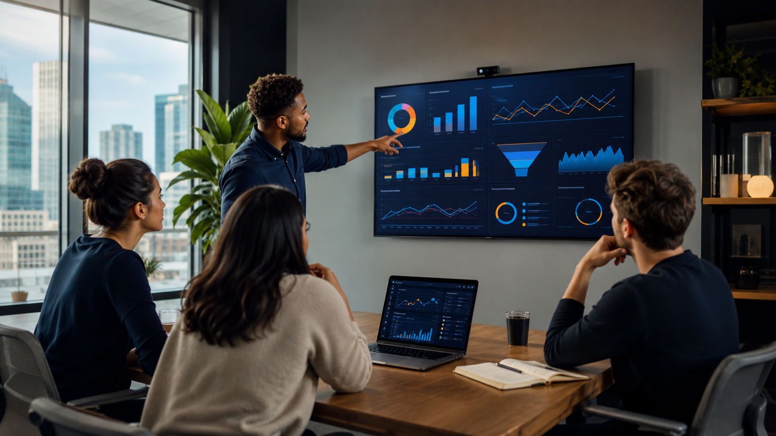 Đội ngũ marketing phân tích hiệu quả video Facebook Ads
