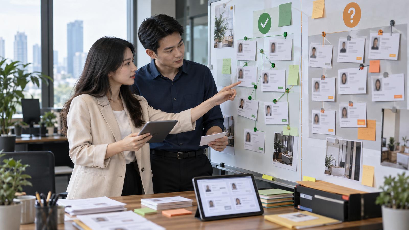 Nhân sự marketing và sales phân loại lead từ Facebook theo mức độ phù hợp