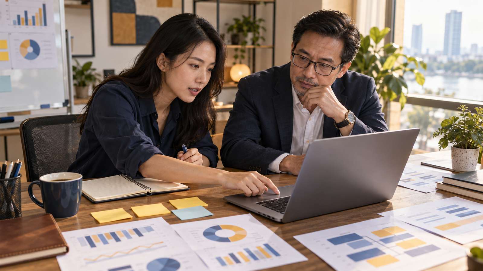 Chuyên viên marketing và quản lý kiểm duyệt insight AI trước khi triển khai chiến dịch