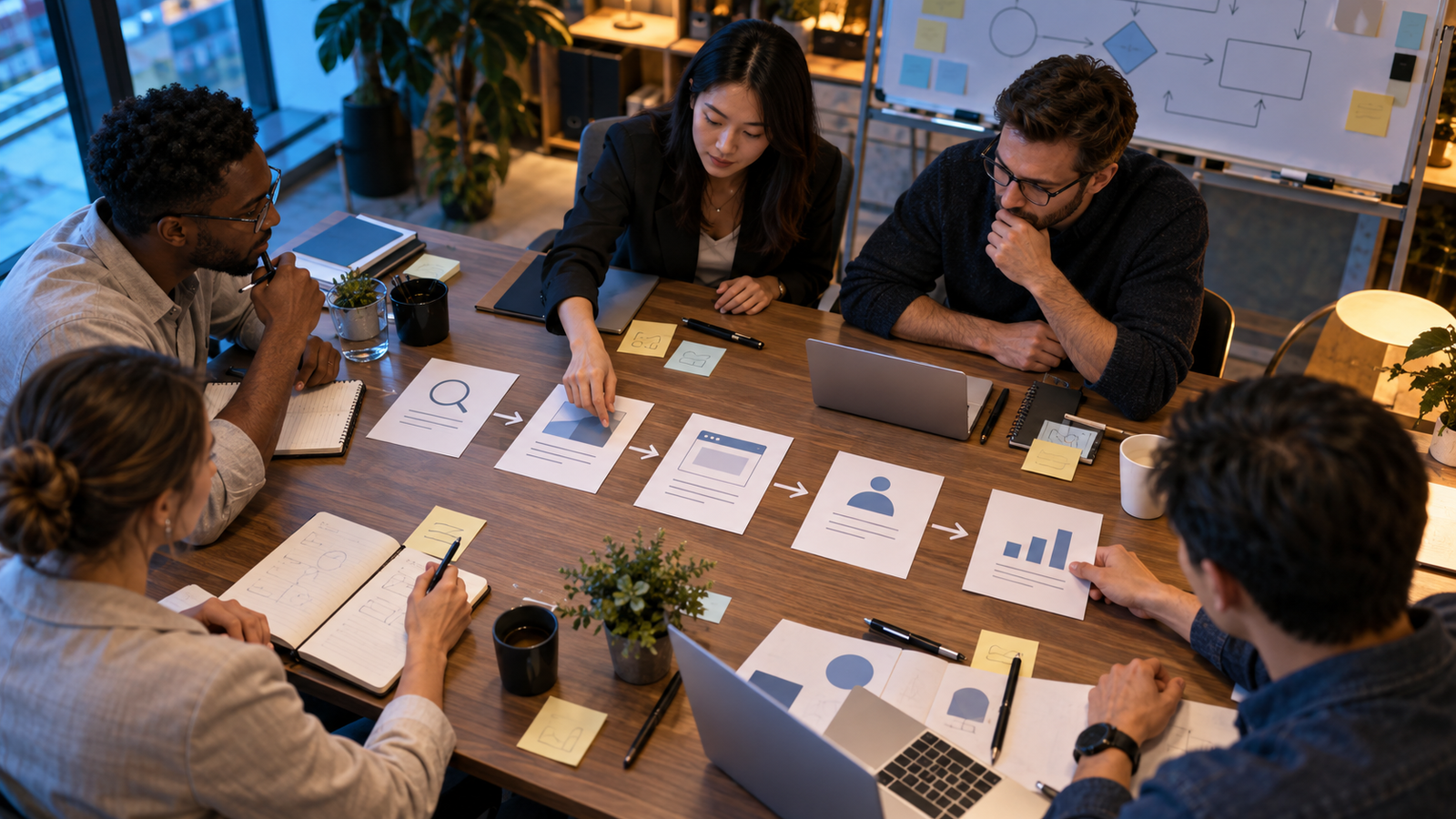 Đội ngũ marketing kiểm tra truy vấn và tài sản quảng cáo AI
