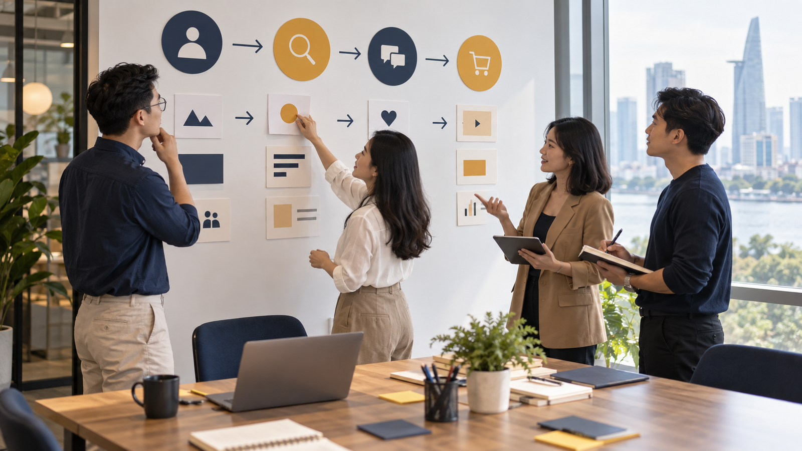 Đội ngũ marketing thiết kế hành trình khách hàng có AI hỗ trợ