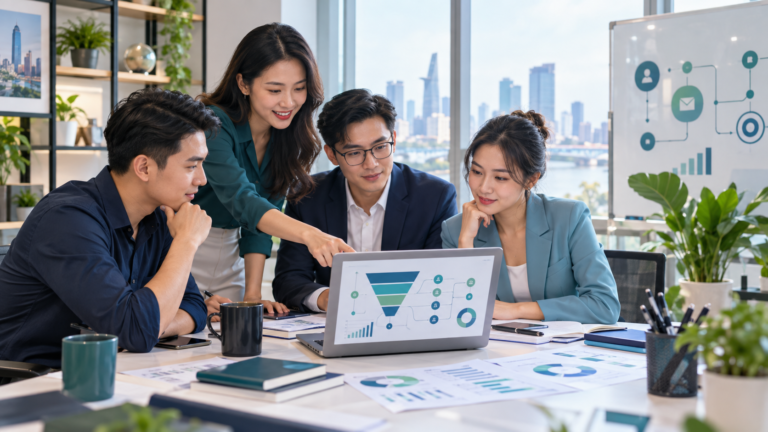 Đội ngũ marketing xây dựng hành trình nuôi dưỡng khách hàng B2B