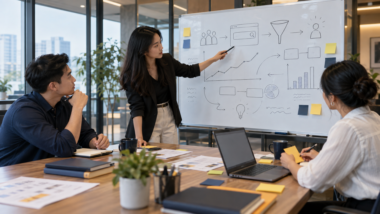 Đội ngũ marketing phân tích lượng tìm kiếm thương hiệu