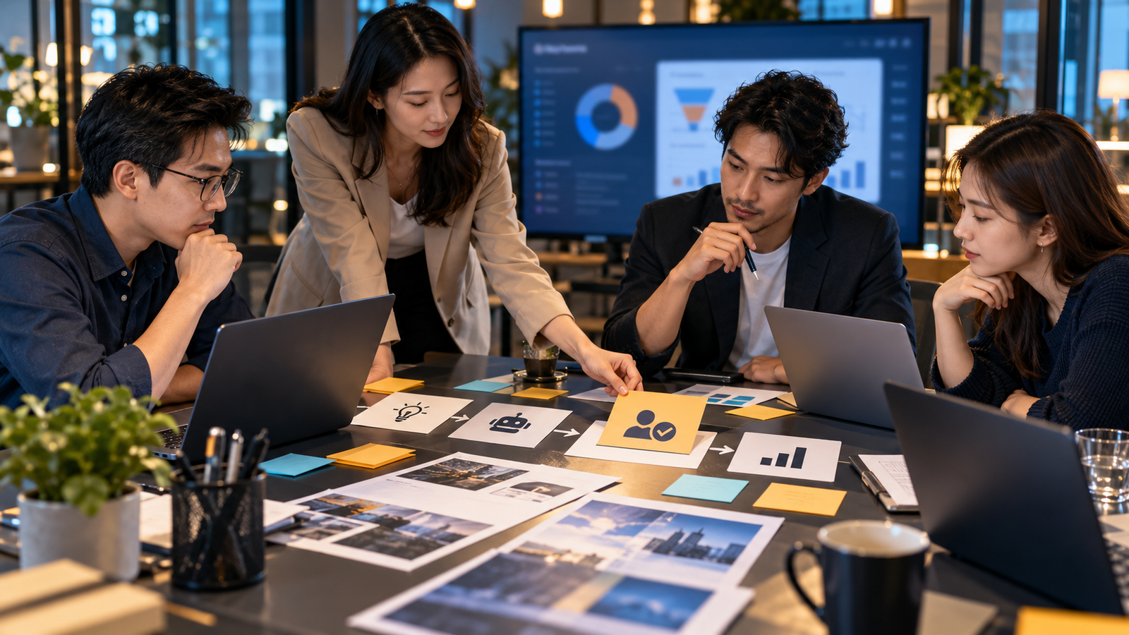 Nhóm marketing kiểm thử điểm duyệt trong workflow AI