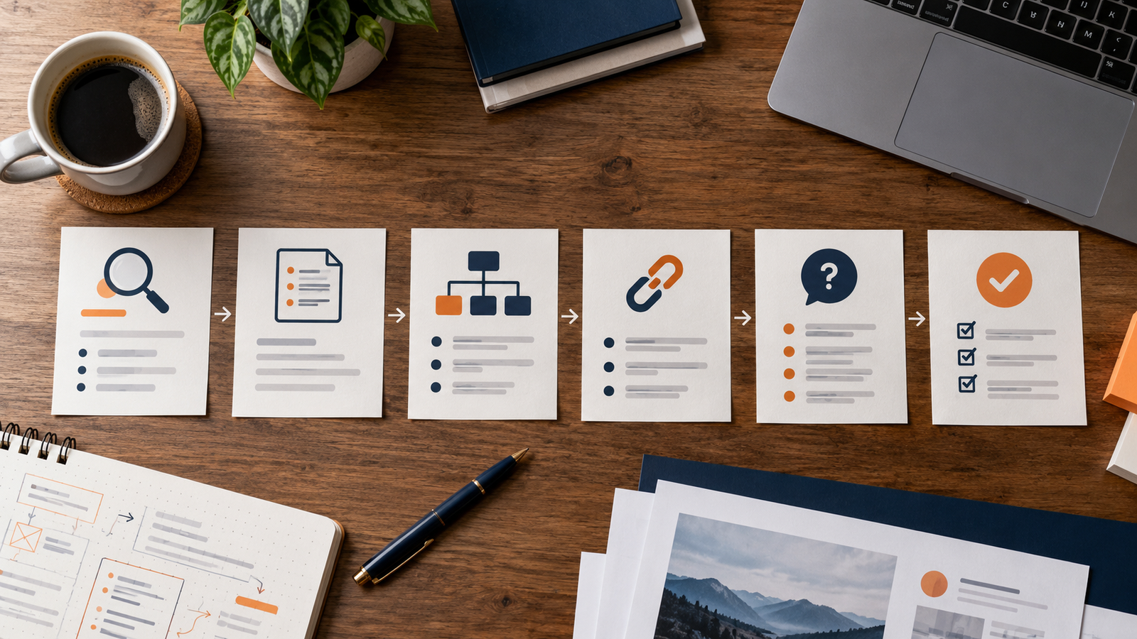Bảng kế hoạch nội dung SEO và checklist trước khi đăng